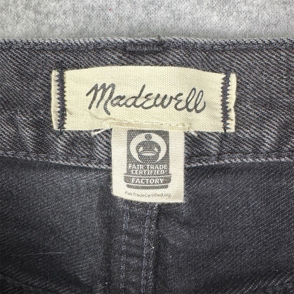 Madewell “The Brynn Long Short” Denim Womens Size 26 Black High Rise Raw Hem - Picture 6 of 16